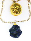 Azurite and 24K Electroplated Sand Dollar
