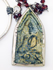 Labradorite Necklace with Garnet Crystals