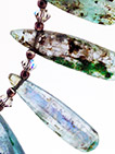 Necklace Kyanite, Crystals, Sterling Silver Details